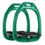Flex-On Green Composite Stirrups - Inclined Ultra Grip - Irish Green/Black - Limited Edition